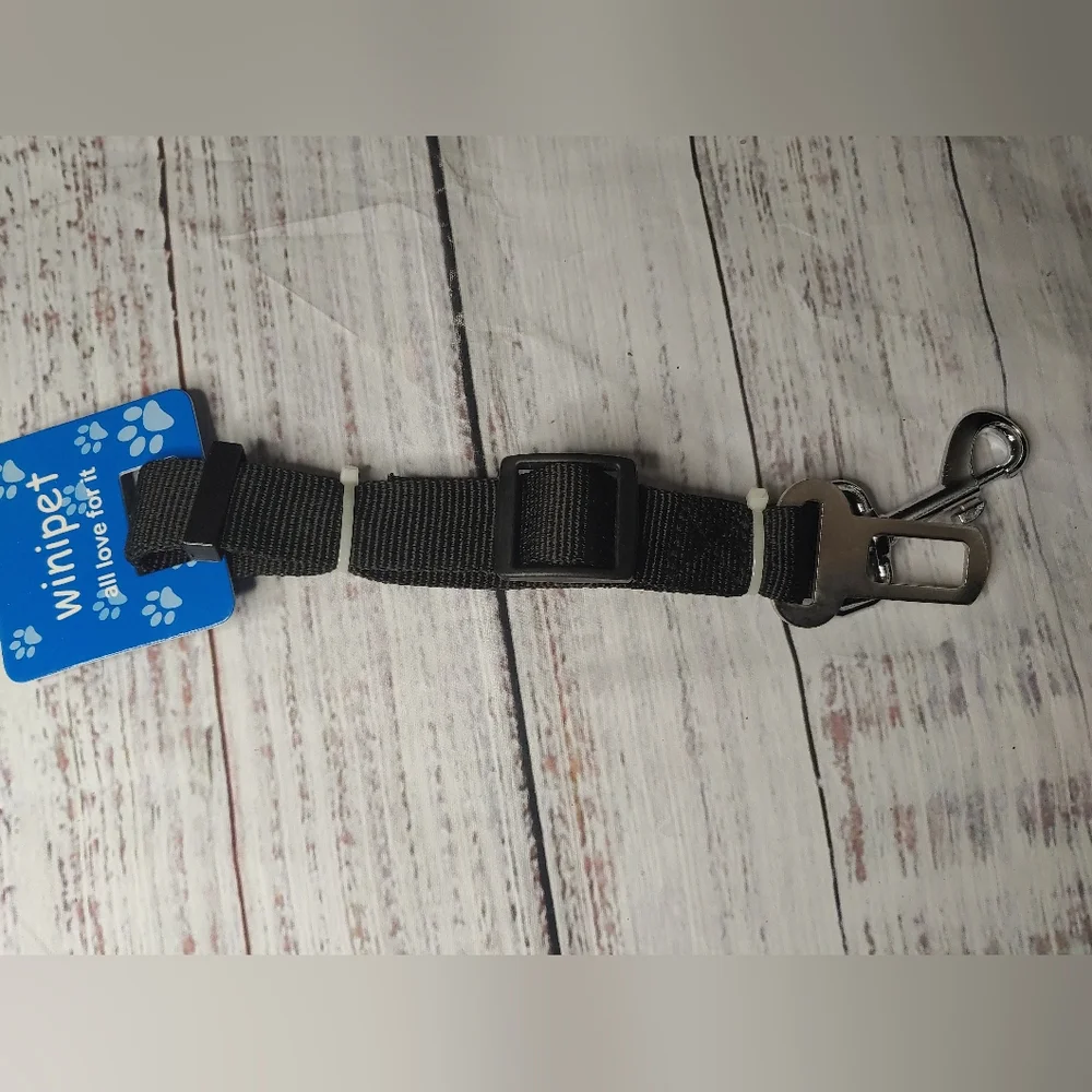 Adjustable Car Seat Belt for Pets, Black